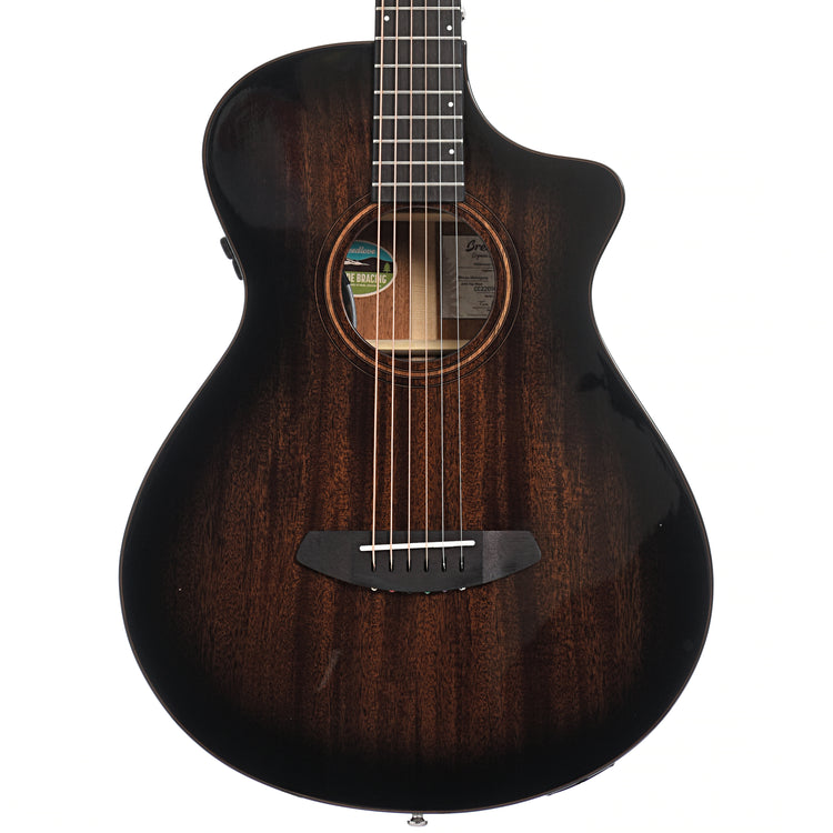 Front of Breedlove Wildwood Pro Concertina Suede CE African Mahogany-African Mahogany
