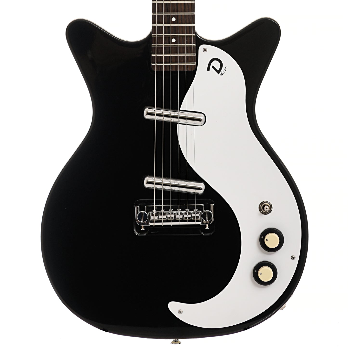 Front of Danelectro 59 Mod New Old Stock Plus, Black