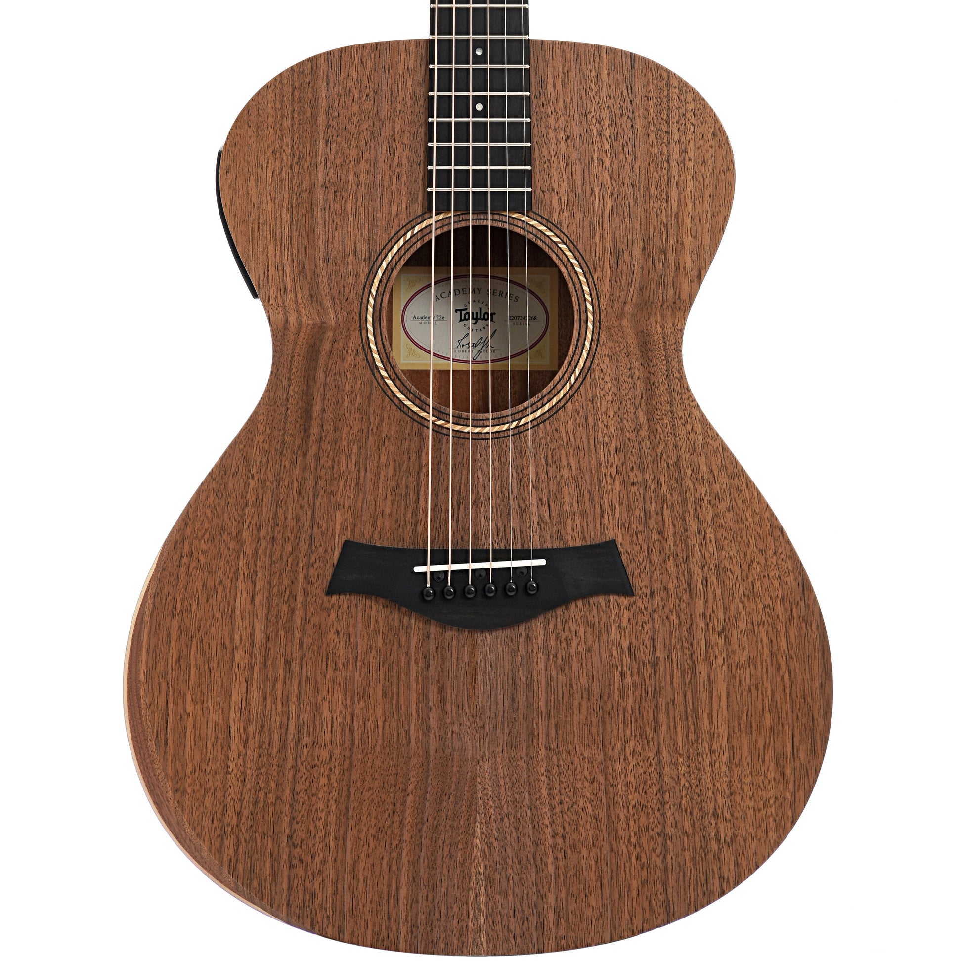Front of Taylor Academy 22e Acoustic Guitar 