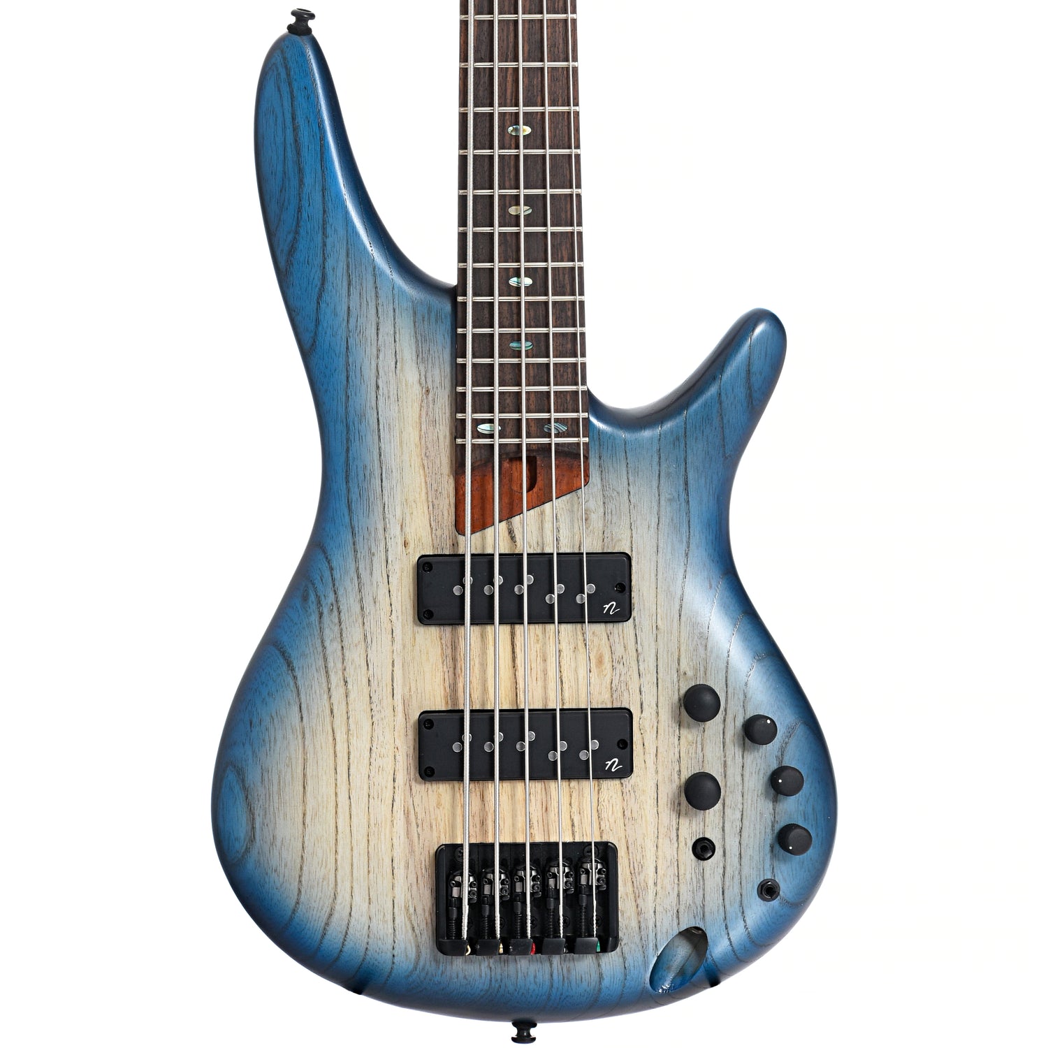 Image 2 of Ibanez SR605E 5-String Bass, Cosmic Blue Starburst Flat- SKU# SR605E-CTF : Product Type Solid Body Bass Guitars : Elderly Instruments