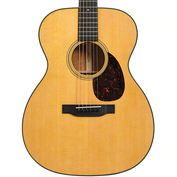 Front of Martin 18-Style OM, Flame Mahogany, 