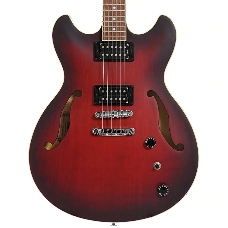 Front of Ibanez Artcore AS53, Sunburst Red Flat