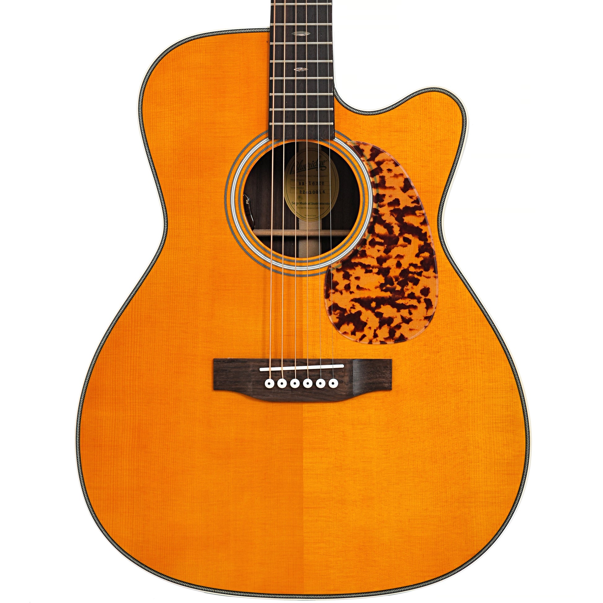 Front of Blueridge Historic Series BR-163CE Acoustic-Electric Guitar