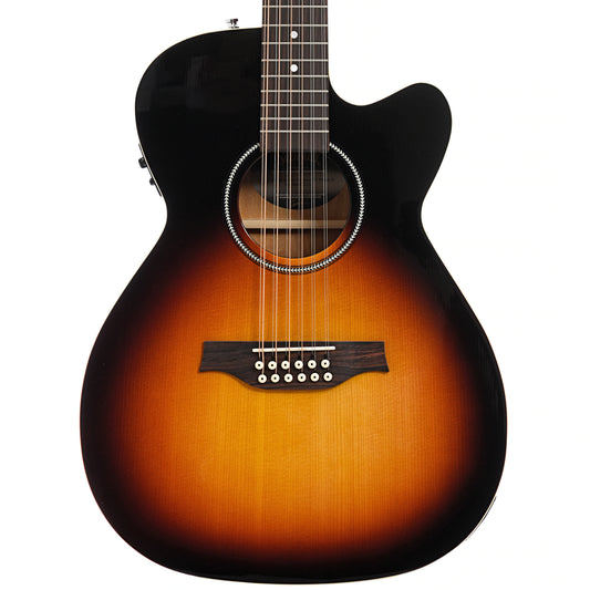 Front of Seagull S12 CH CW Spruce Sunburst 12-String 
