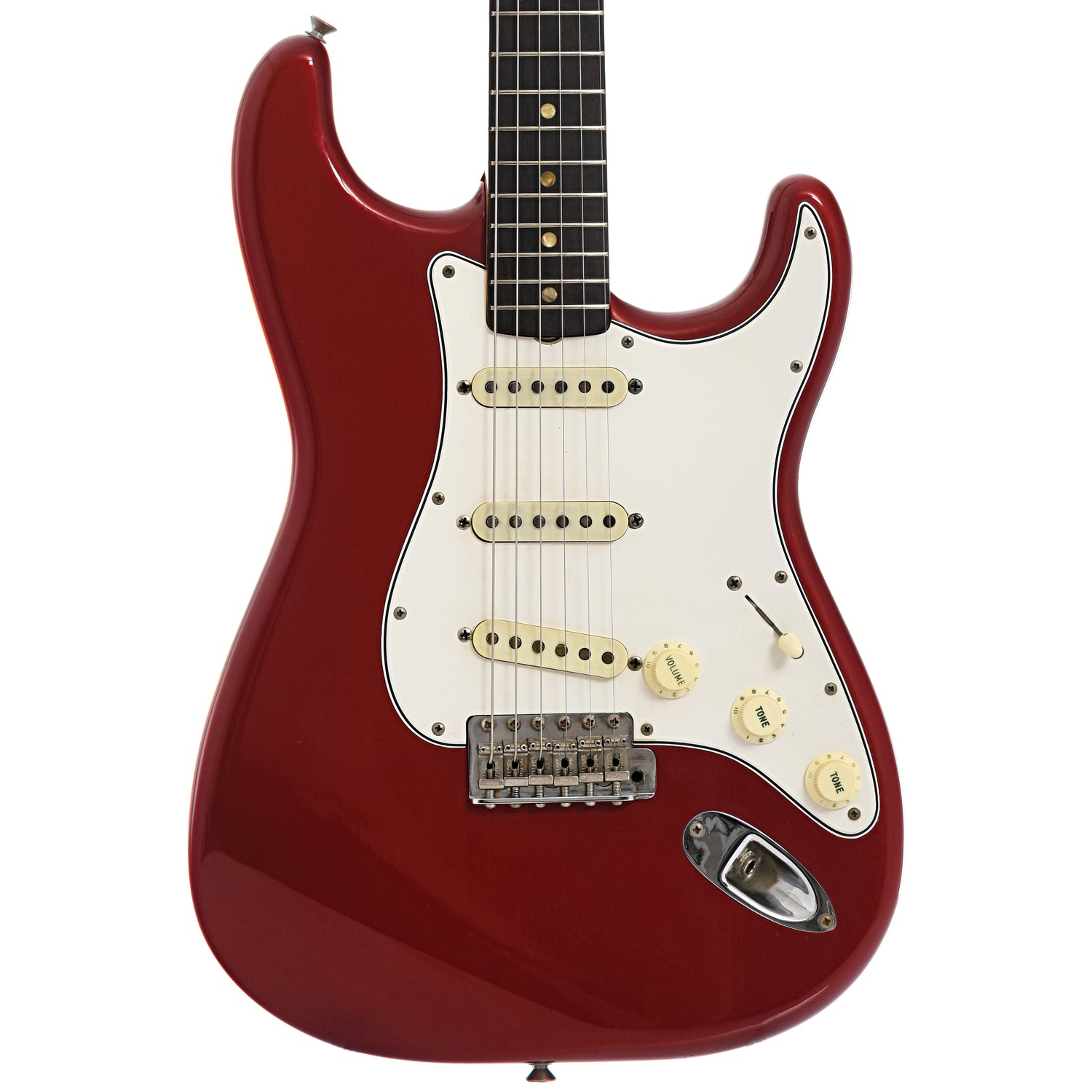 Front of Fender Stratocaster Electric 