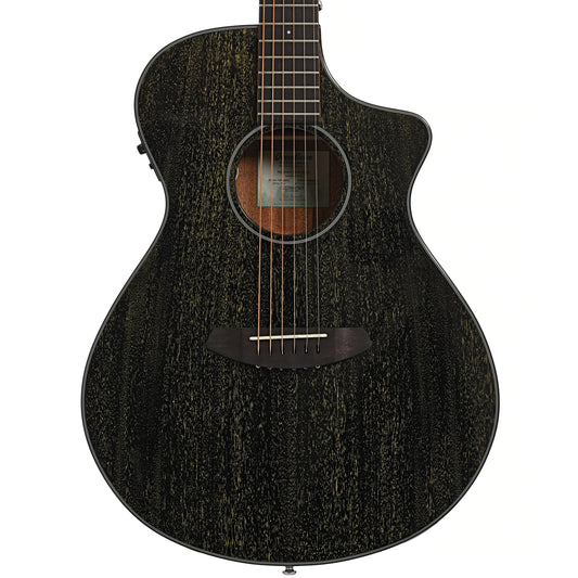 Front of Breedlove Eco Collection Rainforest S Concert Black Gold CE African Mahogany