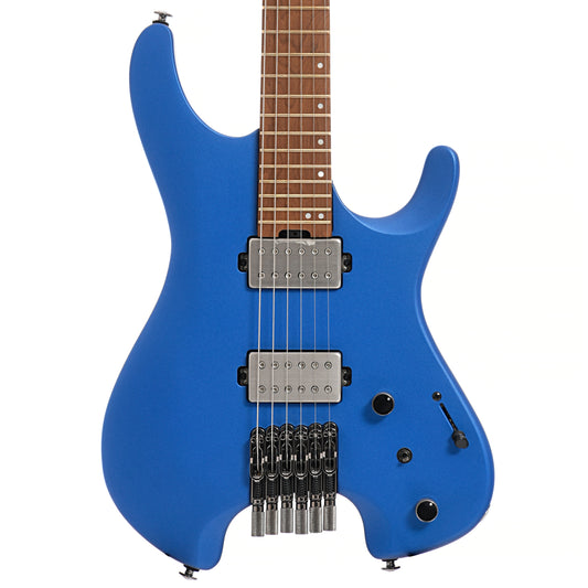 Front of Ibanez Q52 Electric Guitar, Laser Blue Matte