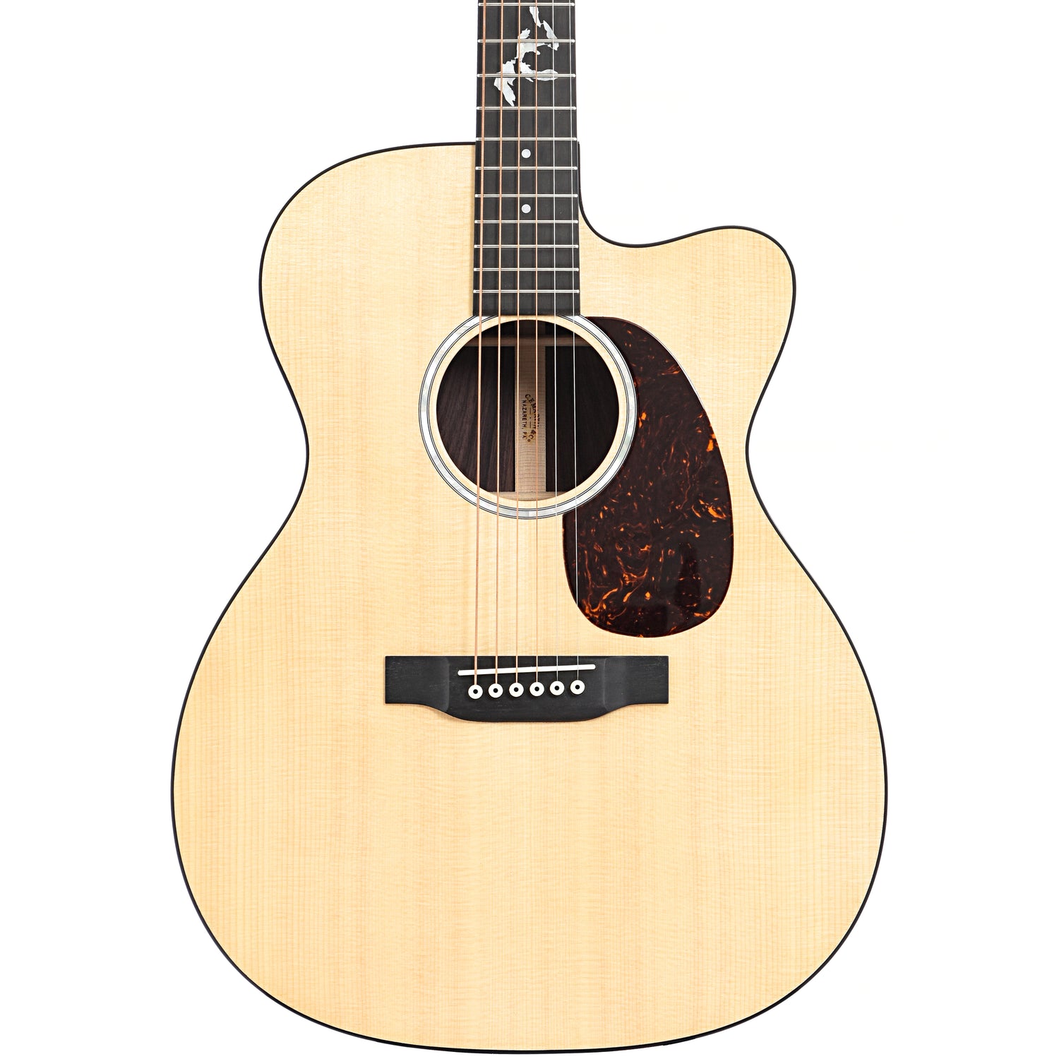 Front of Martin Custom 000 Cutaway with Great Lakes Inlay