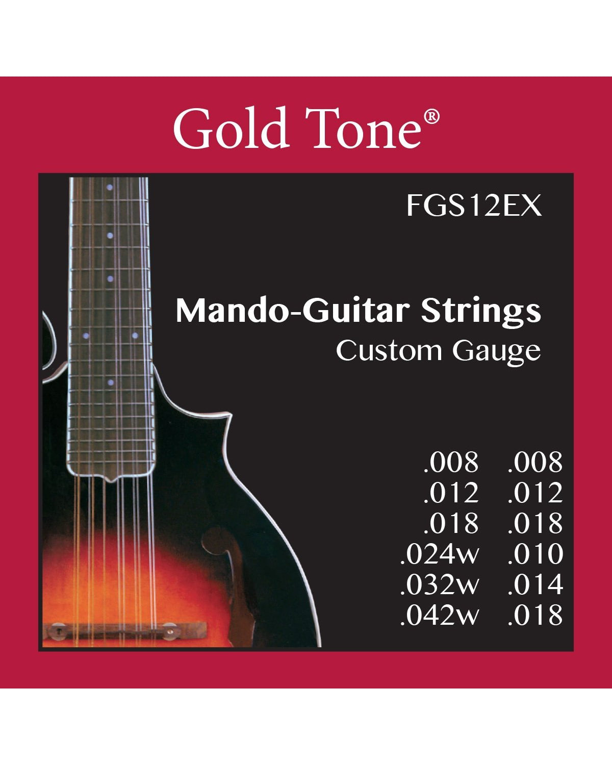 Image 1 of Gold Tone FGS12EX String set for F-12 Mando-Guitar - SKU# GTFGS12EX : Product Type Strings : Elderly Instruments