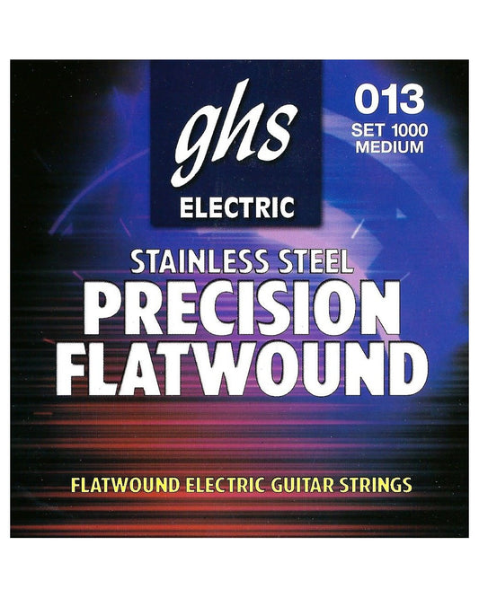 Image 1 of GHS 1000 Stainless Steel Precision Flatwound Medium Gauge Electric Guitar Strings - SKU# 1000S : Product Type Strings : Elderly Instruments