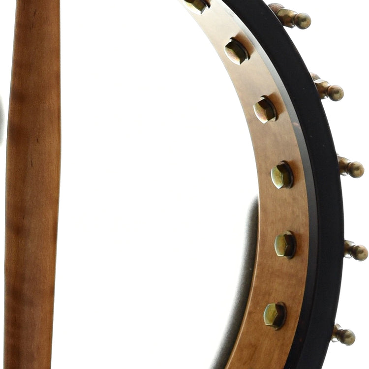 Image 9 of Ome Custom Minstrel 12" Banjo & Case, Curly Maple Neck - SKU# OMINST-CMPL1226 : Product Type Open Back Banjos : Elderly Instruments