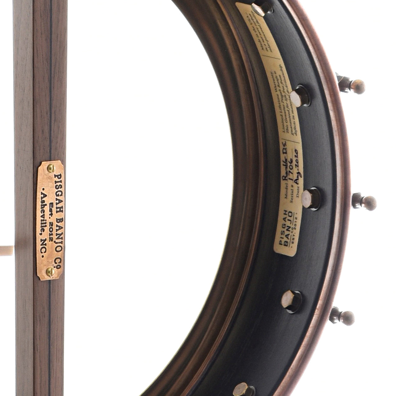 Image 11 of Pisgah 12" Walnut Rambler Dobson Special Copper STD Scale Openback Banjo - SKU# PRDSP-205586 : Product Type Open Back Banjos : Elderly Instruments