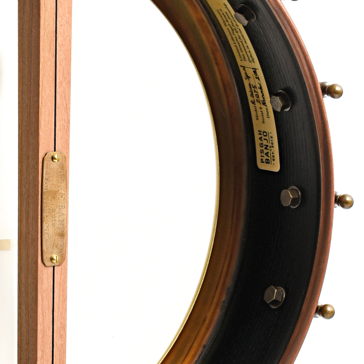 Image 10 of Pisgah 12" Cherry Rambler Dobson Special Copper Openback Banjo, Standard Scale - SKU# PRDSP-195605 : Product Type Open Back Banjos : Elderly Instruments