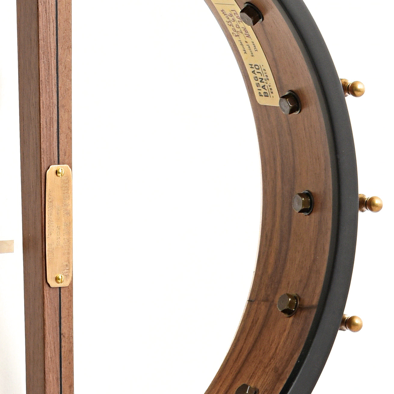 Image 10 of Pisgah Banjo Co. 12" Walnut Possum Openback Banjo, Short Scale - SKU# PP12SHORT-WAL : Product Type Open Back Banjos : Elderly Instruments