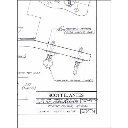 Image 1 of Blueprint - Tenor Guitar, Regal - SKU# 113-35 : Product Type Media : Elderly Instruments
