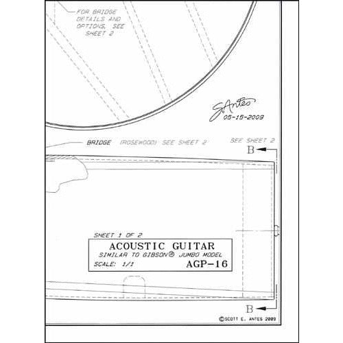Image 1 of Blueprint - Acoustic Guitar - SKU# 113-46 : Product Type Media : Elderly Instruments