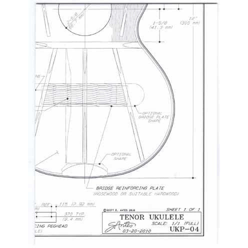 Image 1 of Blueprint - Tenor Ukulele - SKU# 113-53 : Product Type Media : Elderly Instruments