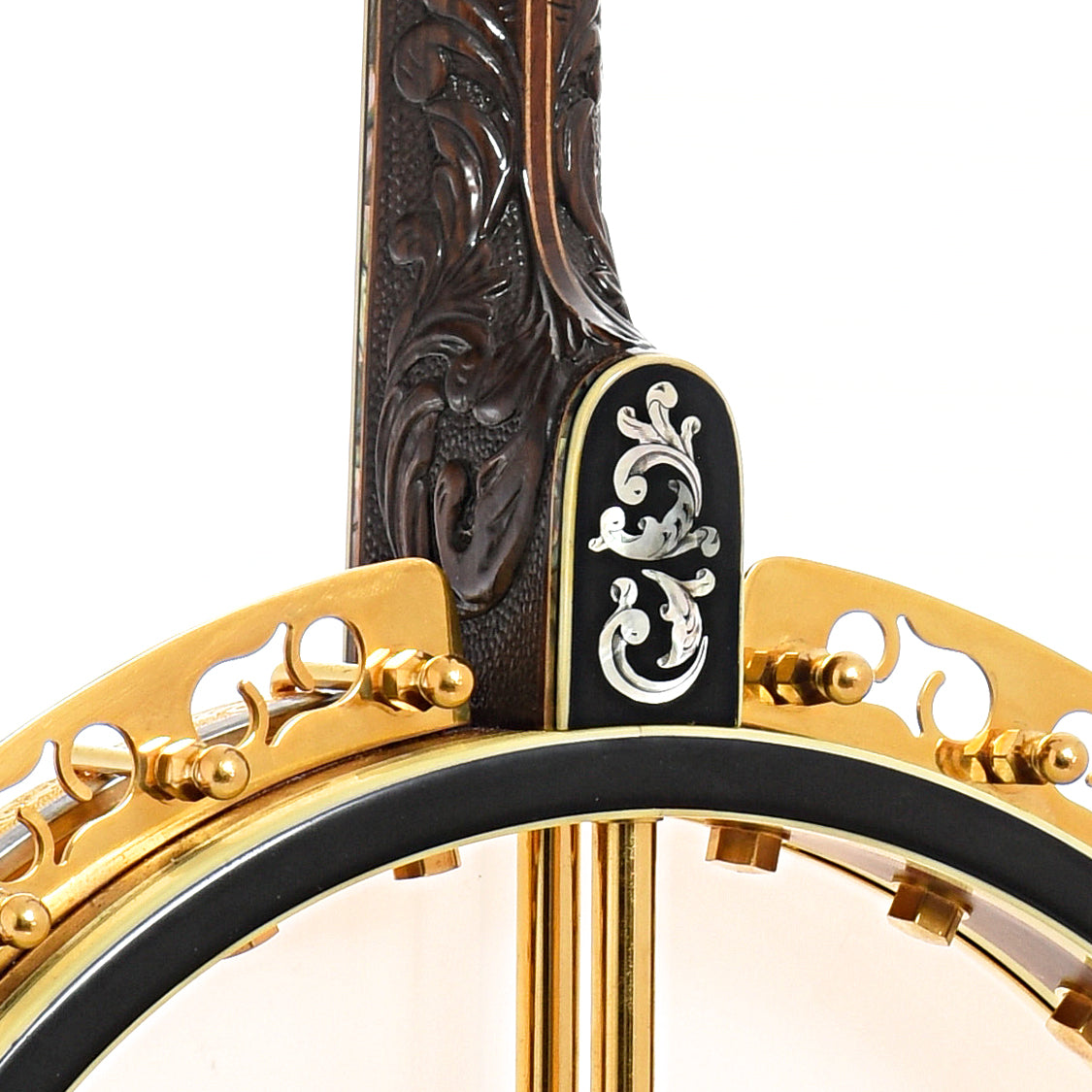 Heel detail of Ome Grand Artist Tenor Banjo