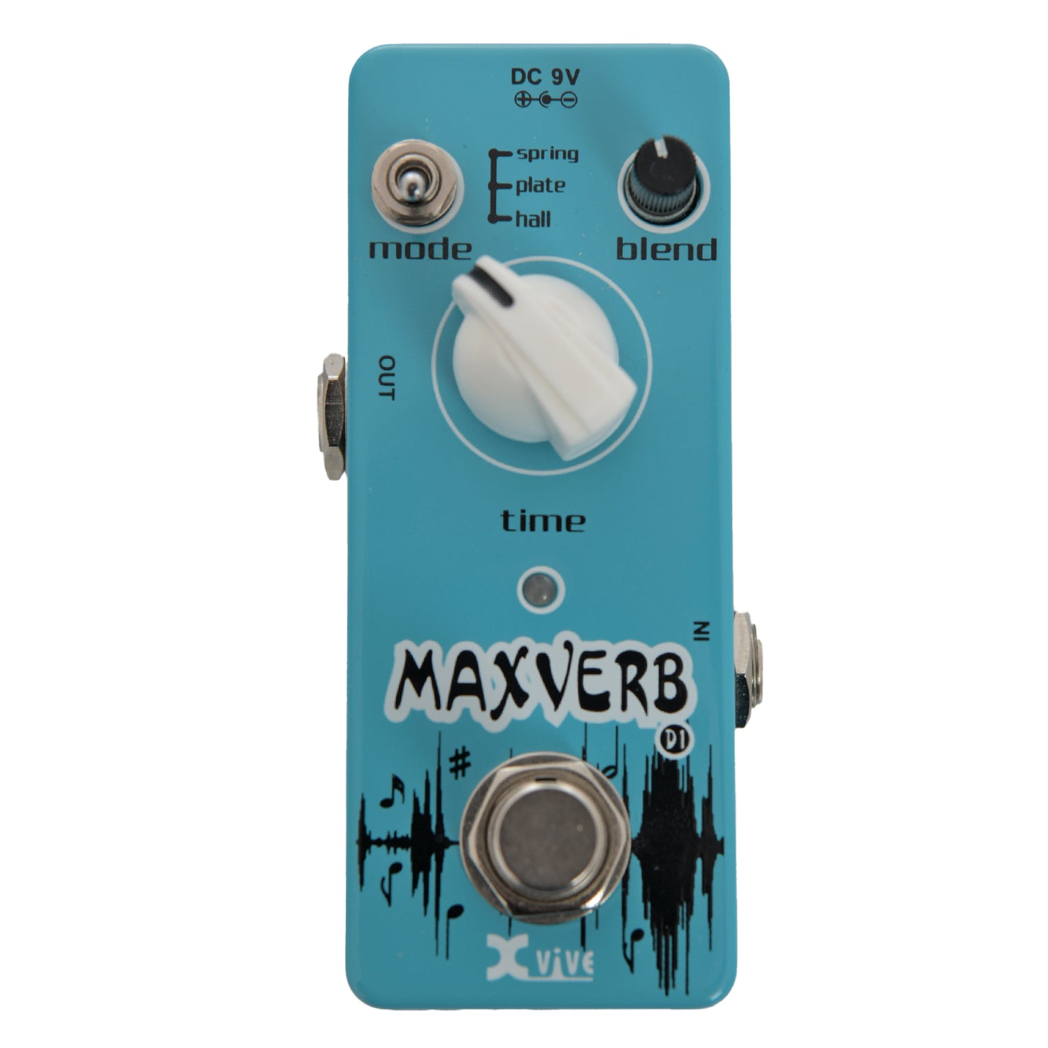 front of Xvive Audio Maxverb Mini Reverb Pedal