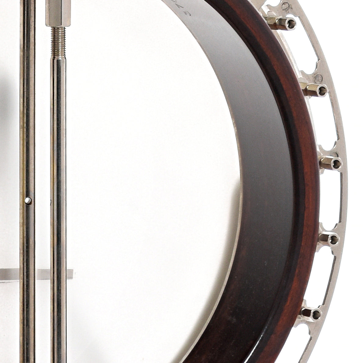 Side of inside rim of Gibson Earl Scruggs Standard Resonator Banjo