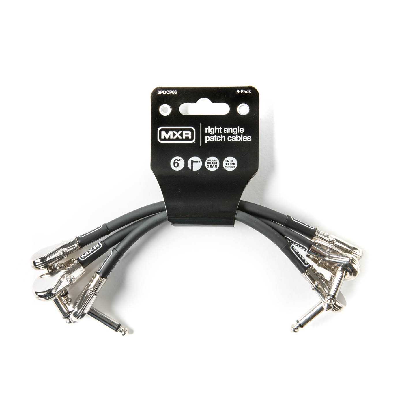 Front of MXR 6" Right-Angle Patch Cable 3-Pack