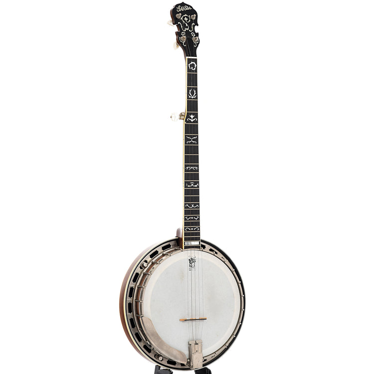 Full front and side of Gold Star G11W Resonator Banjo