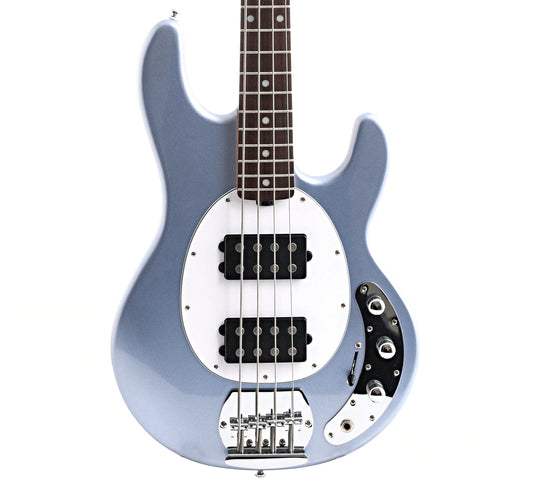 Front of Sterling by Music Man StingRay Ray4HH Bass, Lake Blue Metallic