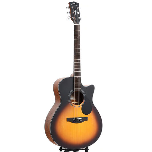 Full Front and Side of Kepma K3 Series GA3-130SB Grand Auditorium Acoustic Guitar