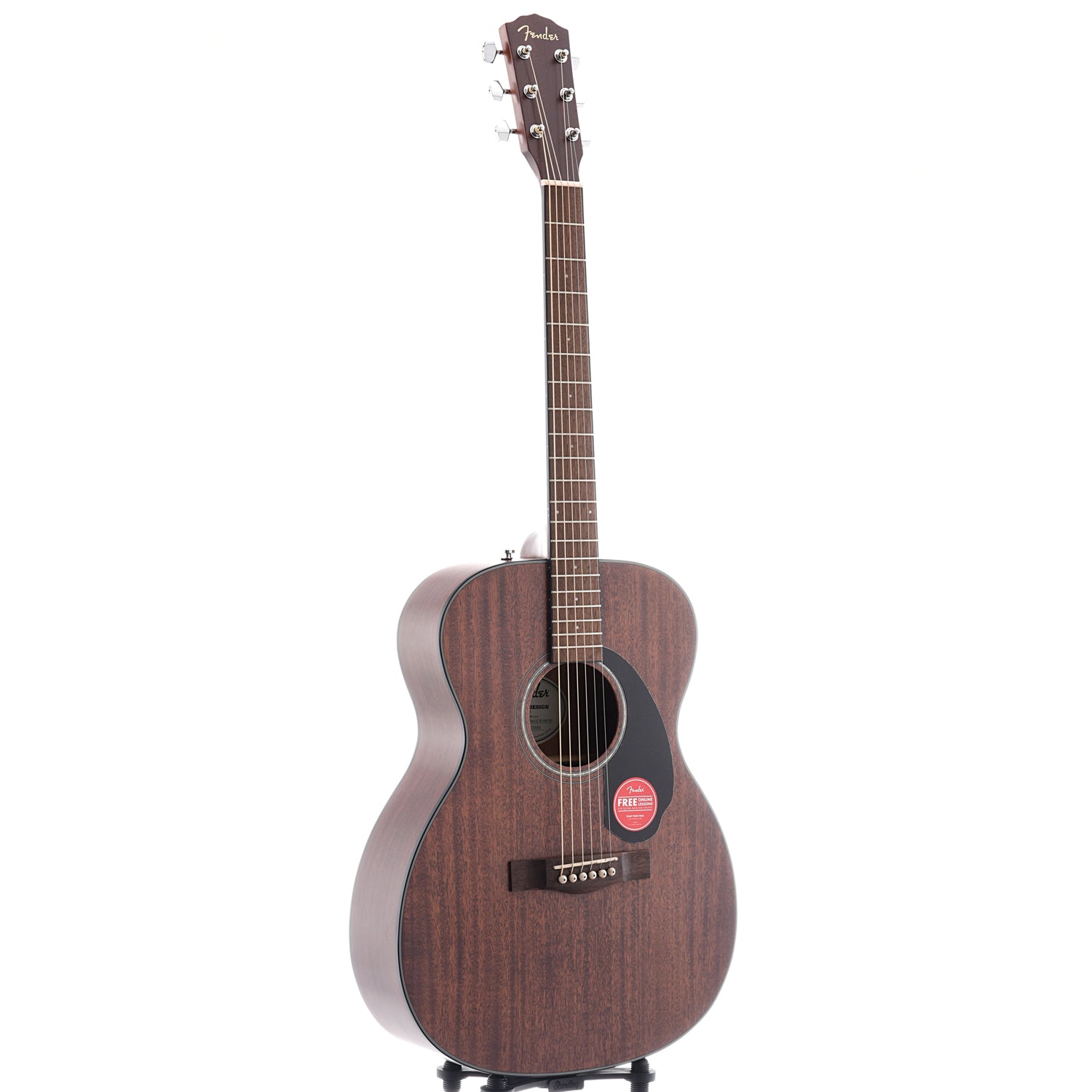 Full Front and Side of Fender CC-60S Concert Acoustic Guitar Pack
