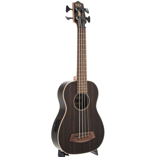 Image 1 of Kala U-Bass Striped Ebony Fretted Mini-Bass, Roundwound Strings, & Gigbag- SKU# UBEBRW : Product Type Acoustic Bass Guitars : Elderly Instruments