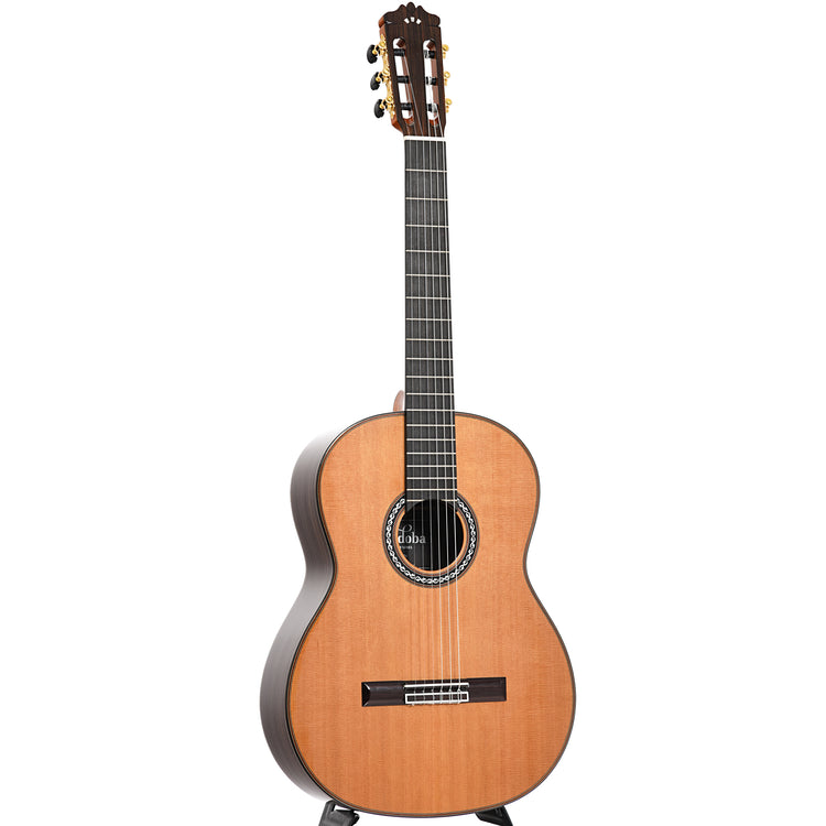 Full front and side of Cordoba C10 Lefthanded Classical Guitar, Cedar Top