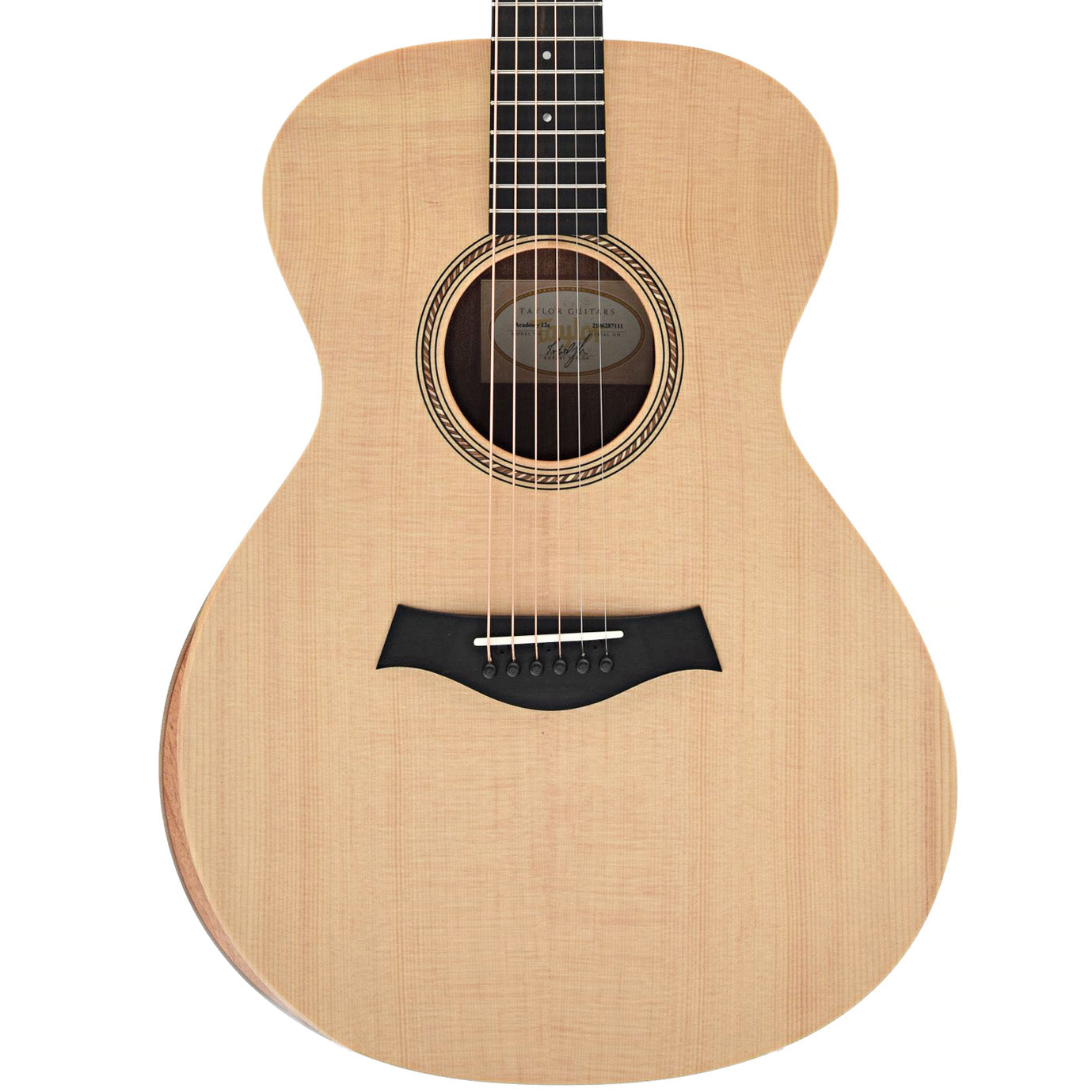 Front of Taylor Academy 12e Acoustic Guitar 