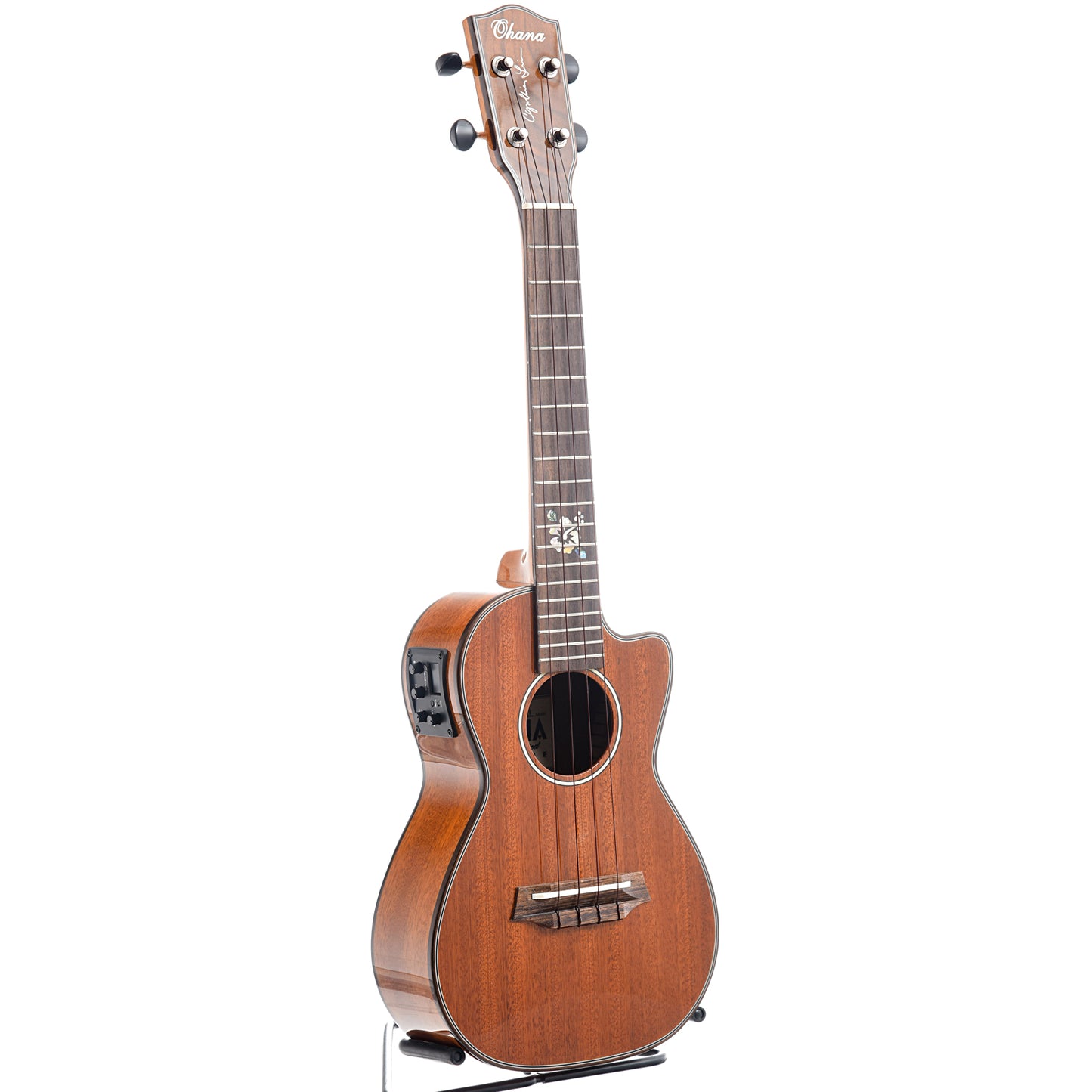 full front and side of Ohana CK-35CGE CL Cynthia Lin Signature Model