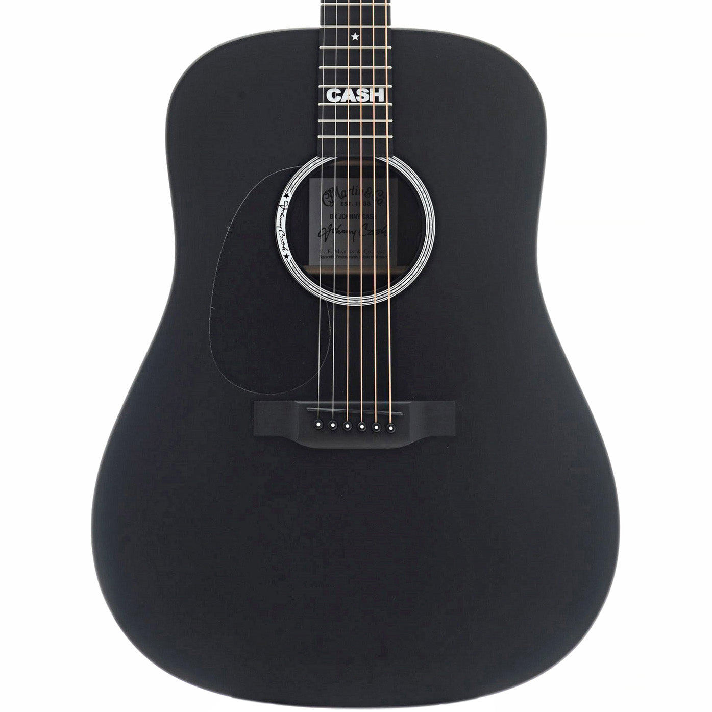 Image 1 of Martin DX Johnny Cash Lefthanded Guitar with Pickup & Gigbag- SKU# DXJCL : Product Type Flat-top Guitars : Elderly Instruments