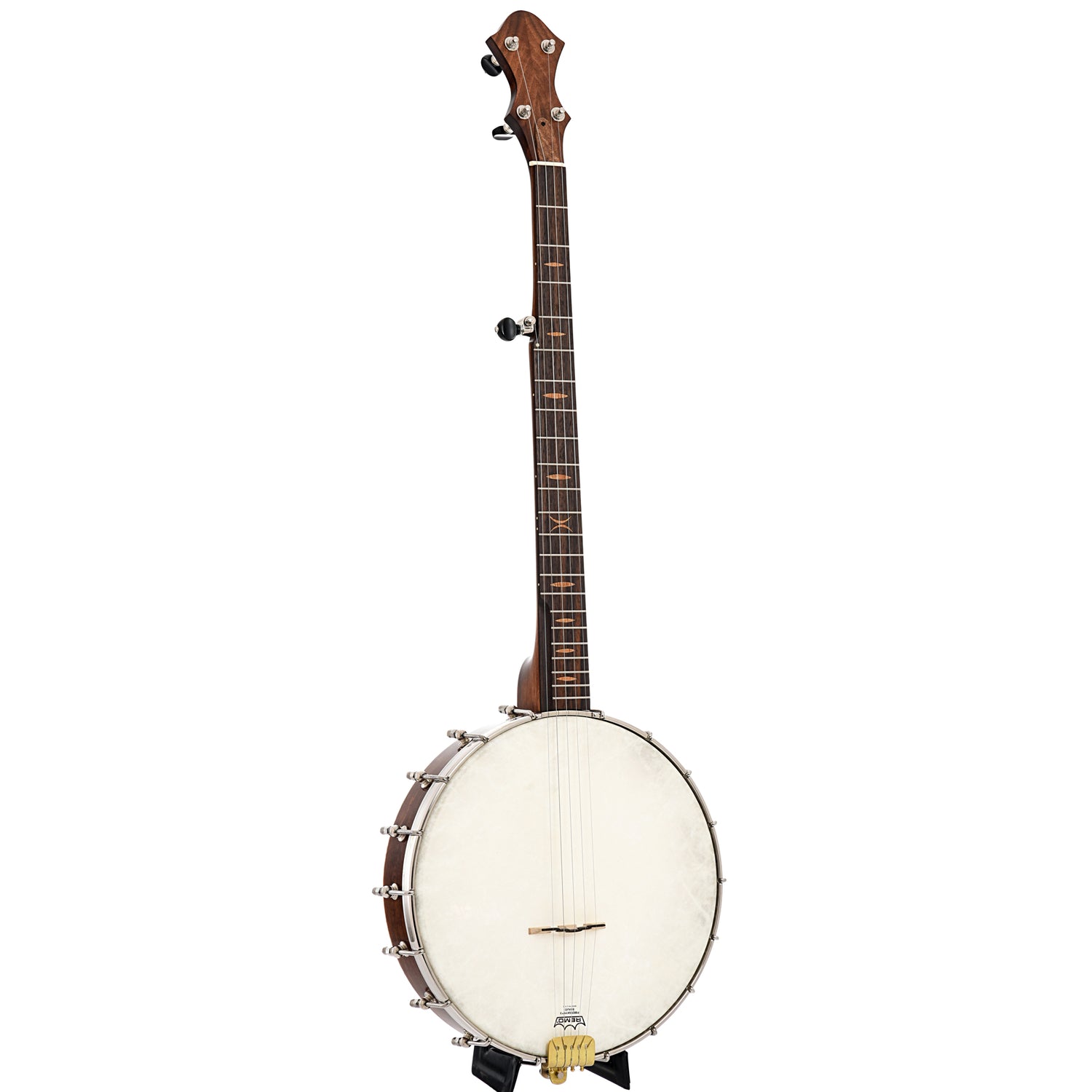Full front and side of Pattison 12" Whyte Laydie Banjo, Maple, #97B