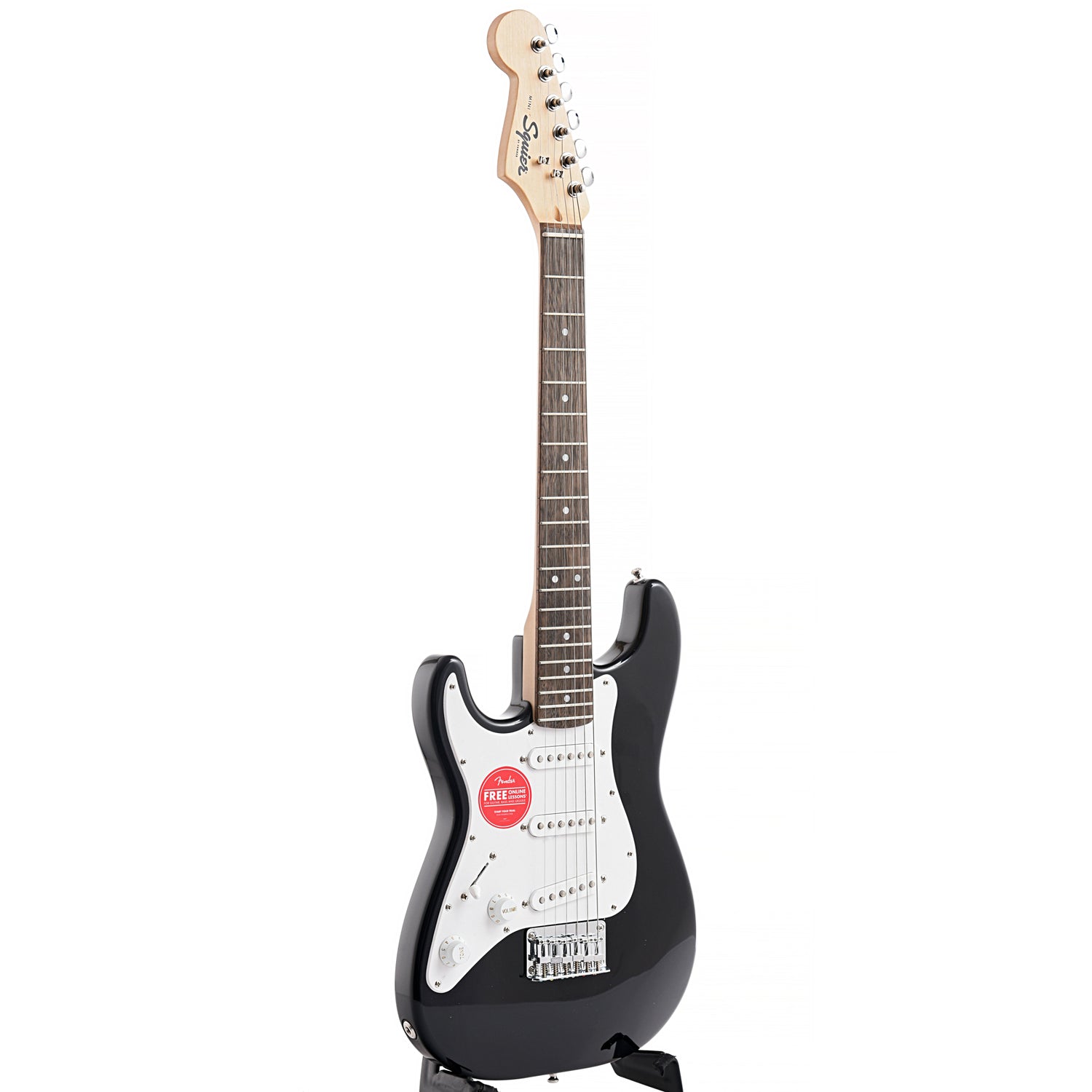 Image 2 of Squier Mini Stratocaster, Left Handed, Black - SKU# SQM2L : Product Type Solid Body Electric Guitars : Elderly Instruments