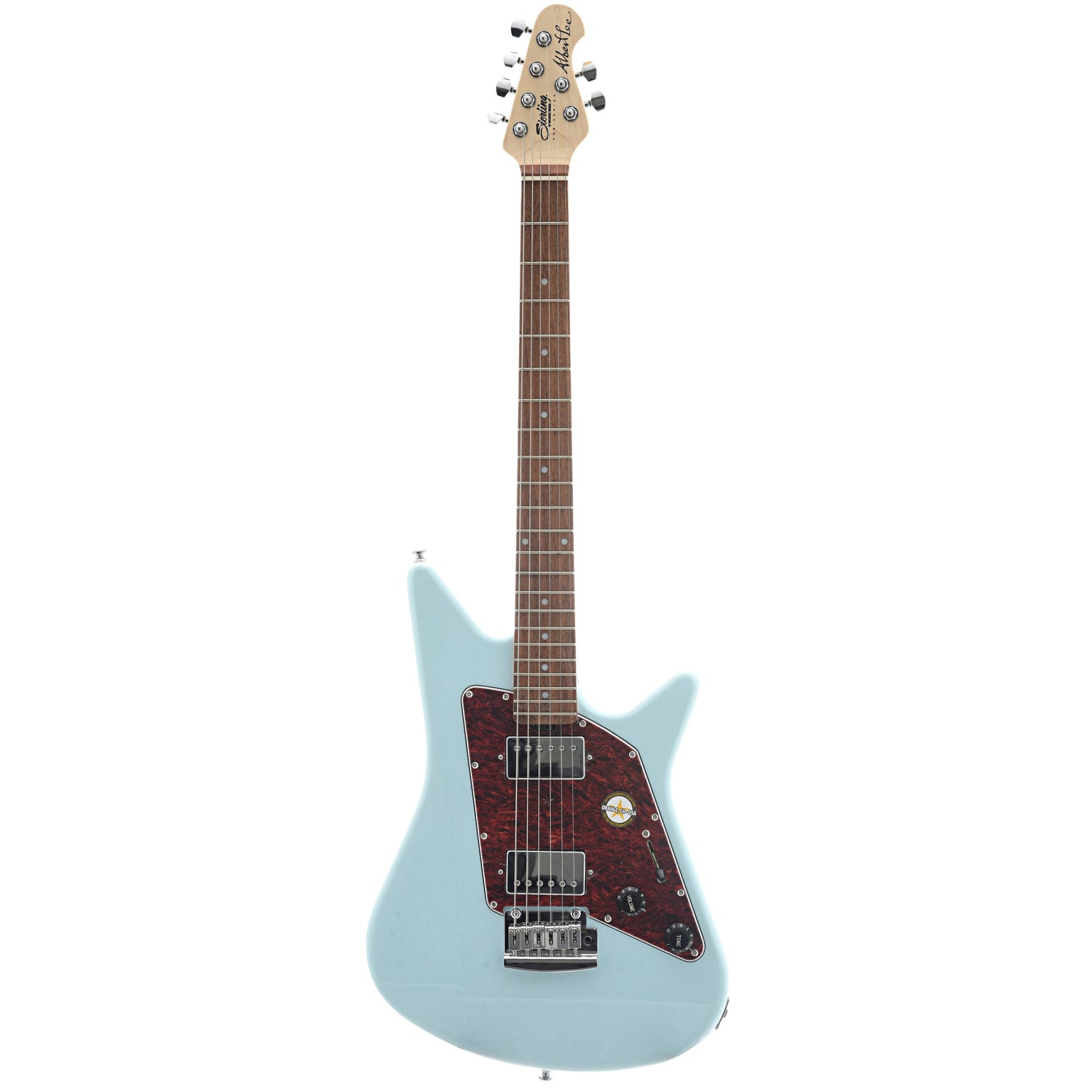 full front of Sterling by Music Man Albert Lee, Daphne Blue