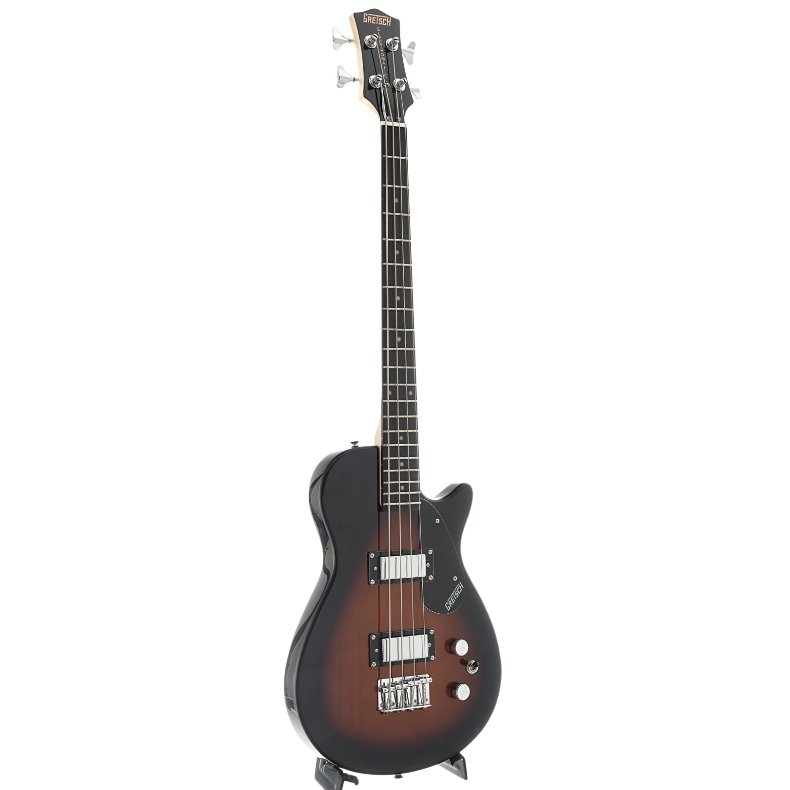 Full Front and Side of Gretsch G2220 Electromatic Junior Jet Bass II