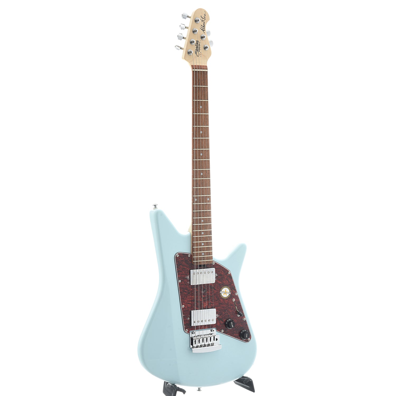 Full front of Sterling by Music Man Albert Lee, Daphne Blue