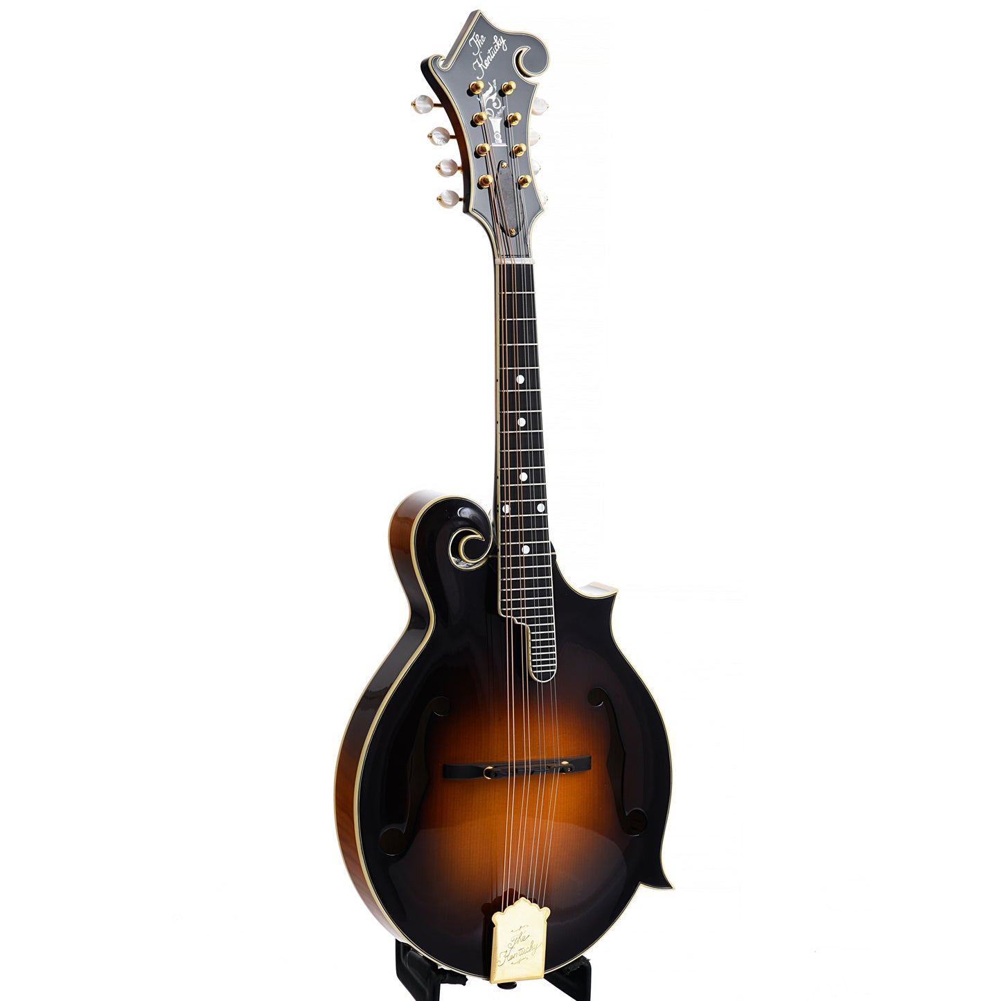 Full front and side  of KENTUCKY KM-1500 F-Model Mandolin
