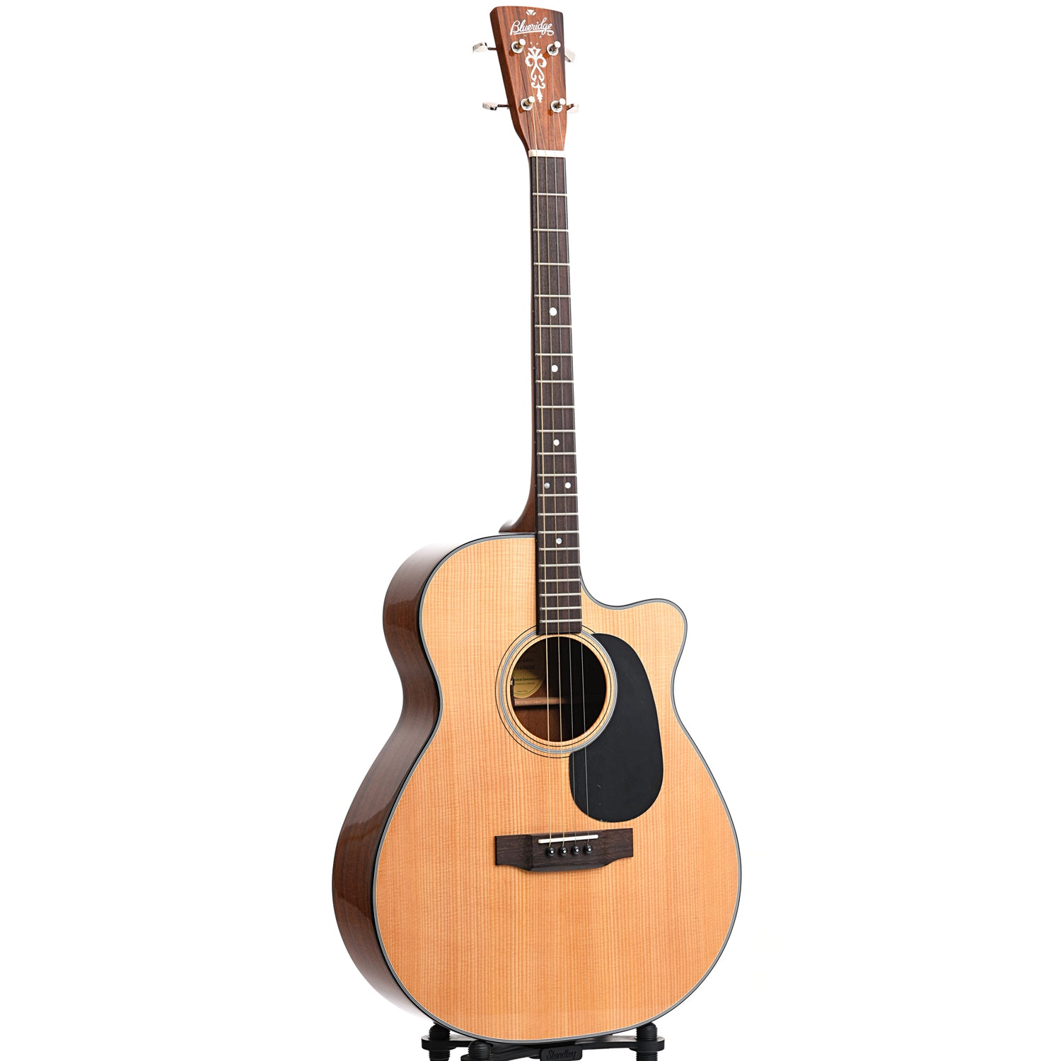 Full Front and Side of Blueridge Contemporary Series BR-40TCE Tenor Cutaway Acoustic / Electric Guitar