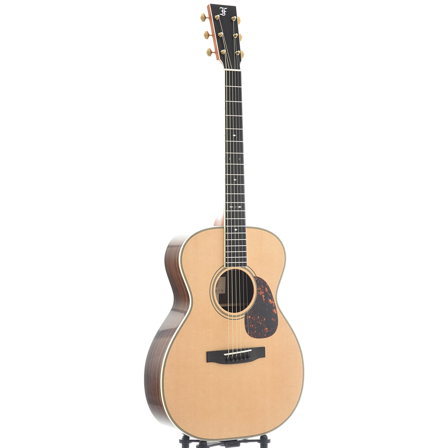 Full Front and Side of Furch Vintage 2 OM-SR Acoustic Guitar
