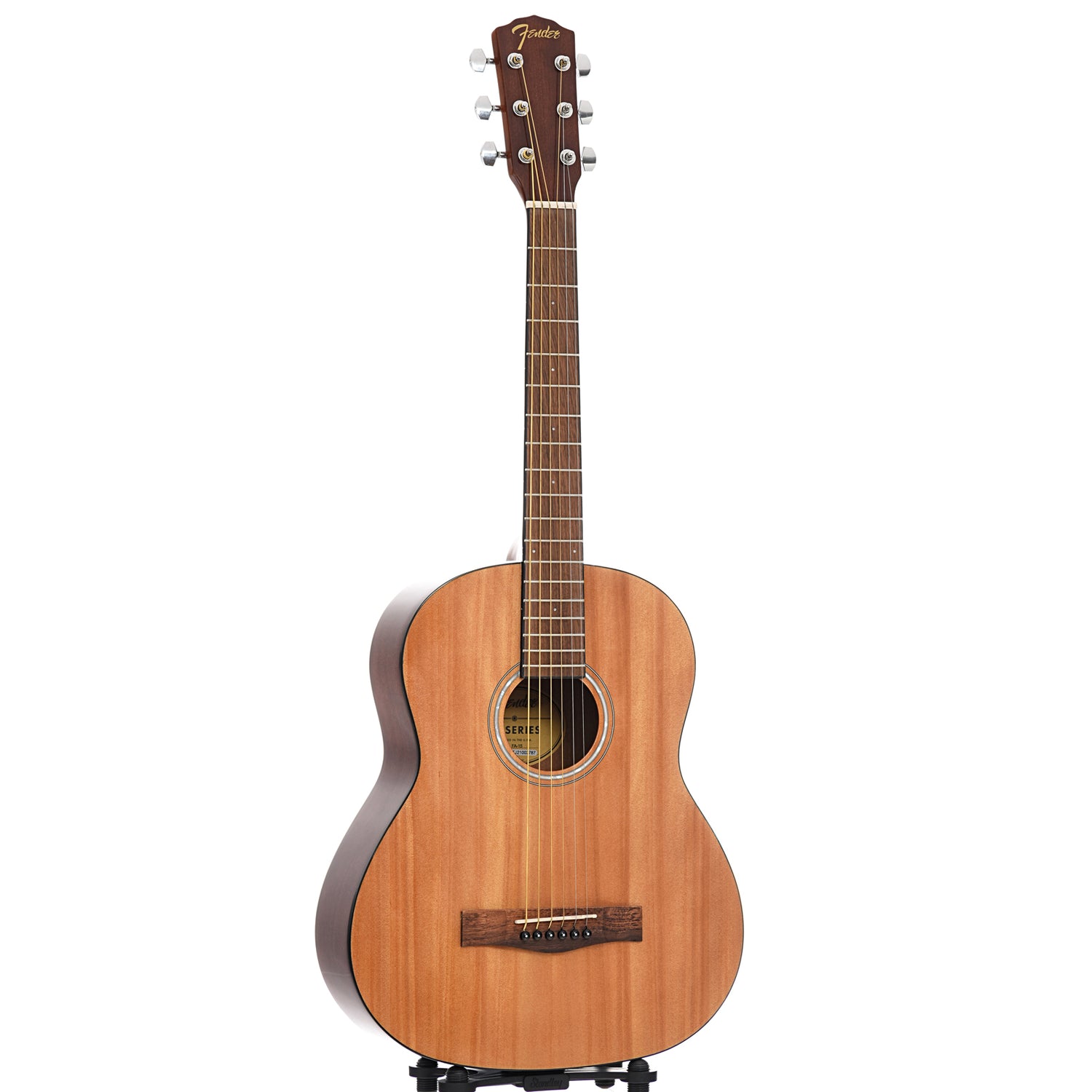 Full front and side of Fender FA-15 3/4 Scale Steel String Acoustic 