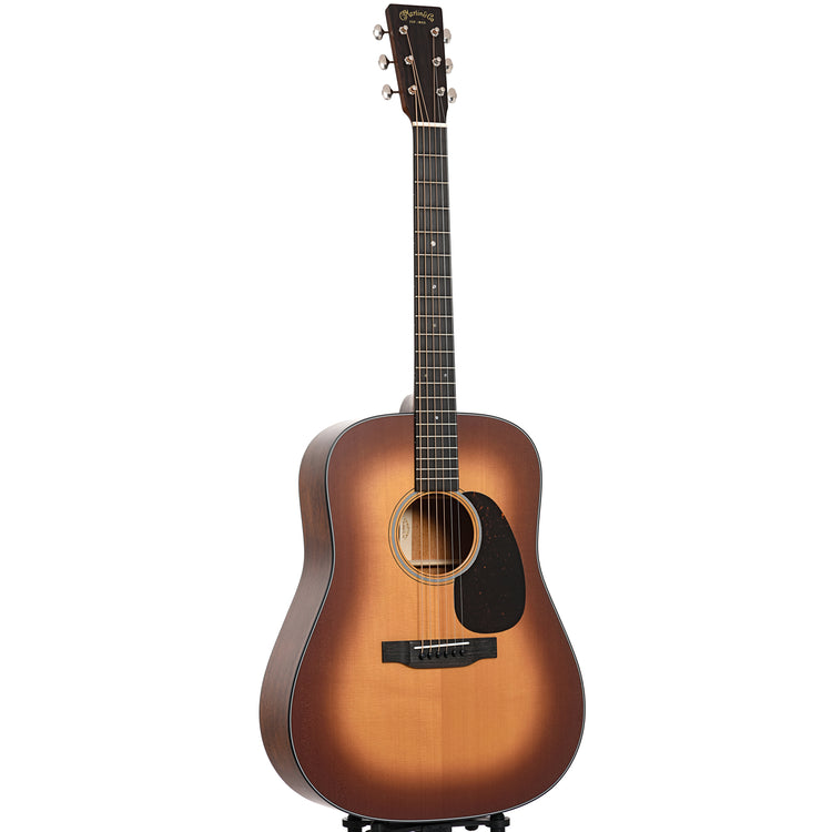 Full Front and side of Martin D-18 Satin, Amberburst