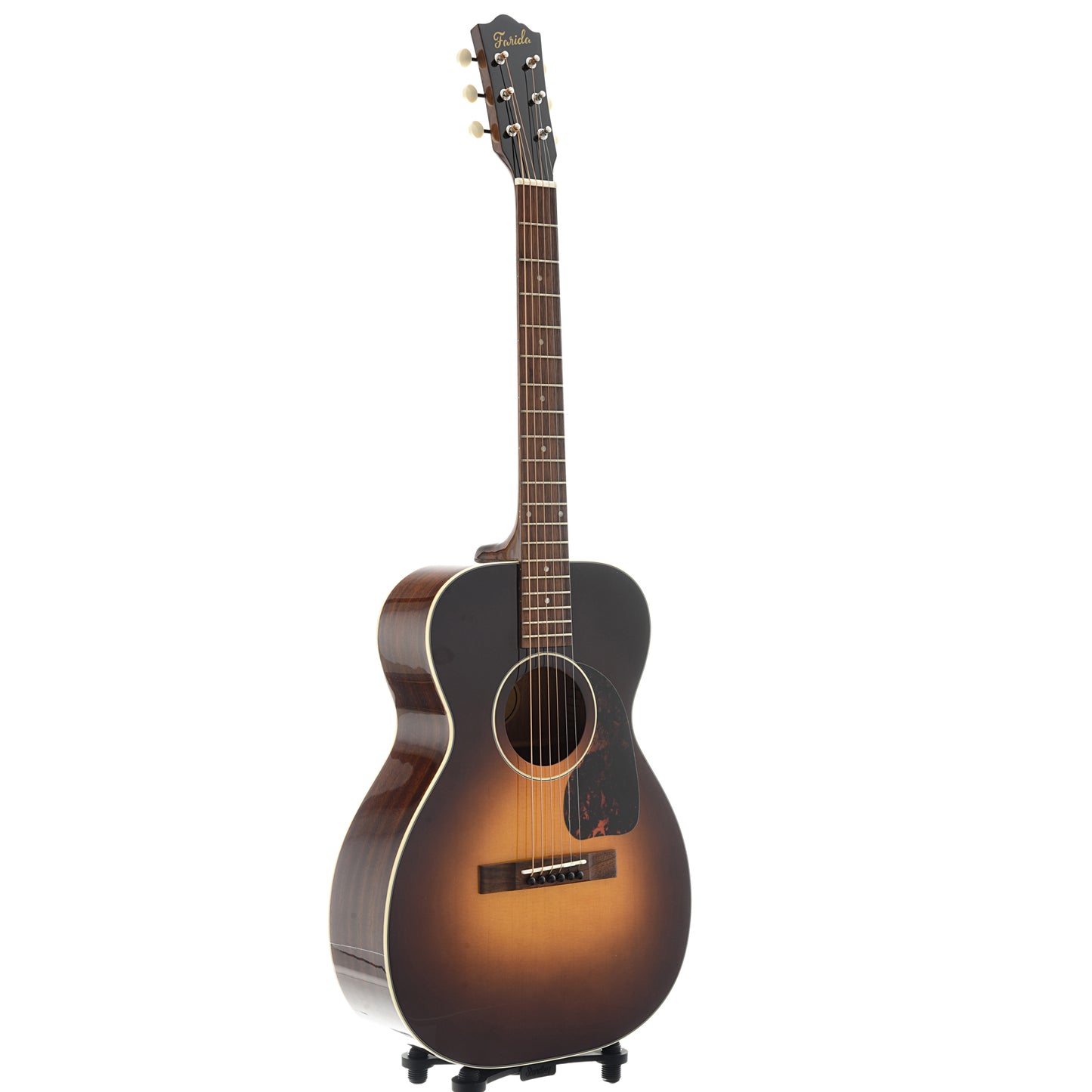 Full Front and Side of Farida Old Town Series OT-12 VBS Acoustic Guitar