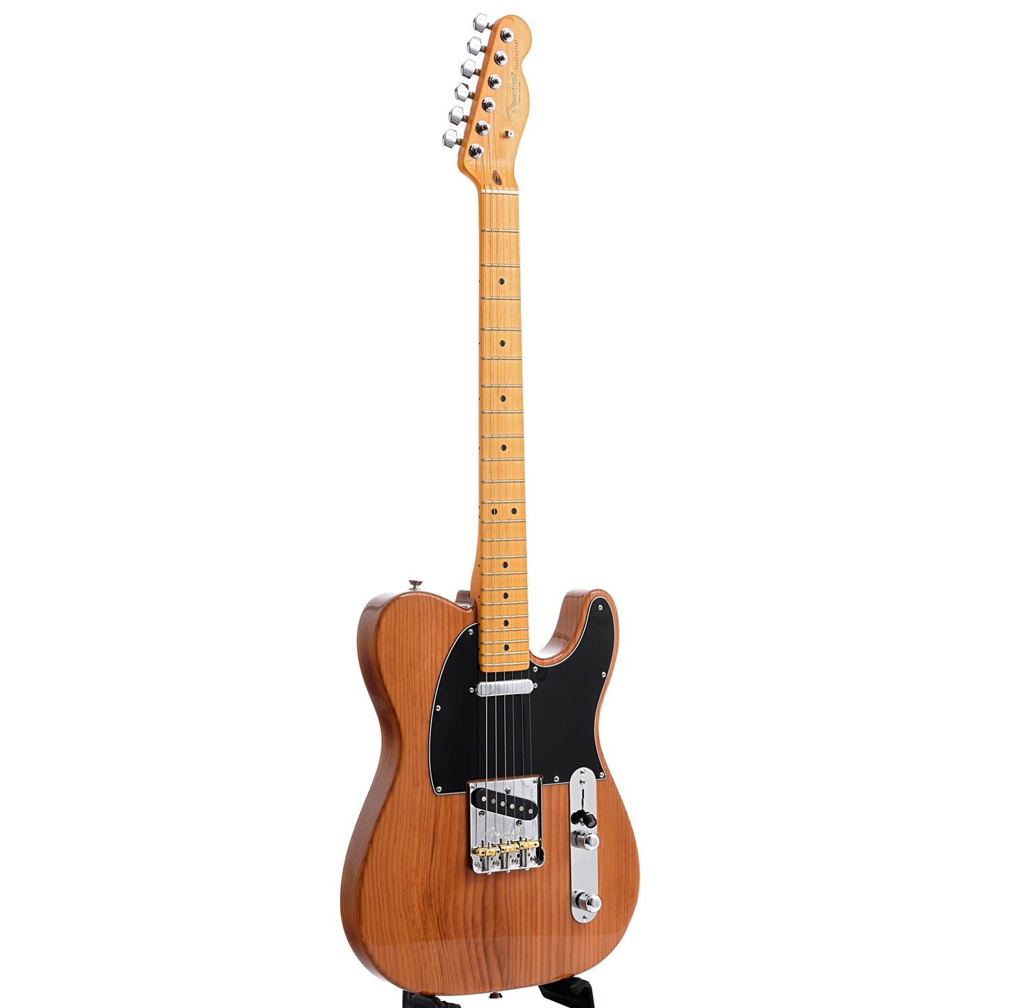 Full front and side of Fender American Professional II Telecaster, Roasted Pine