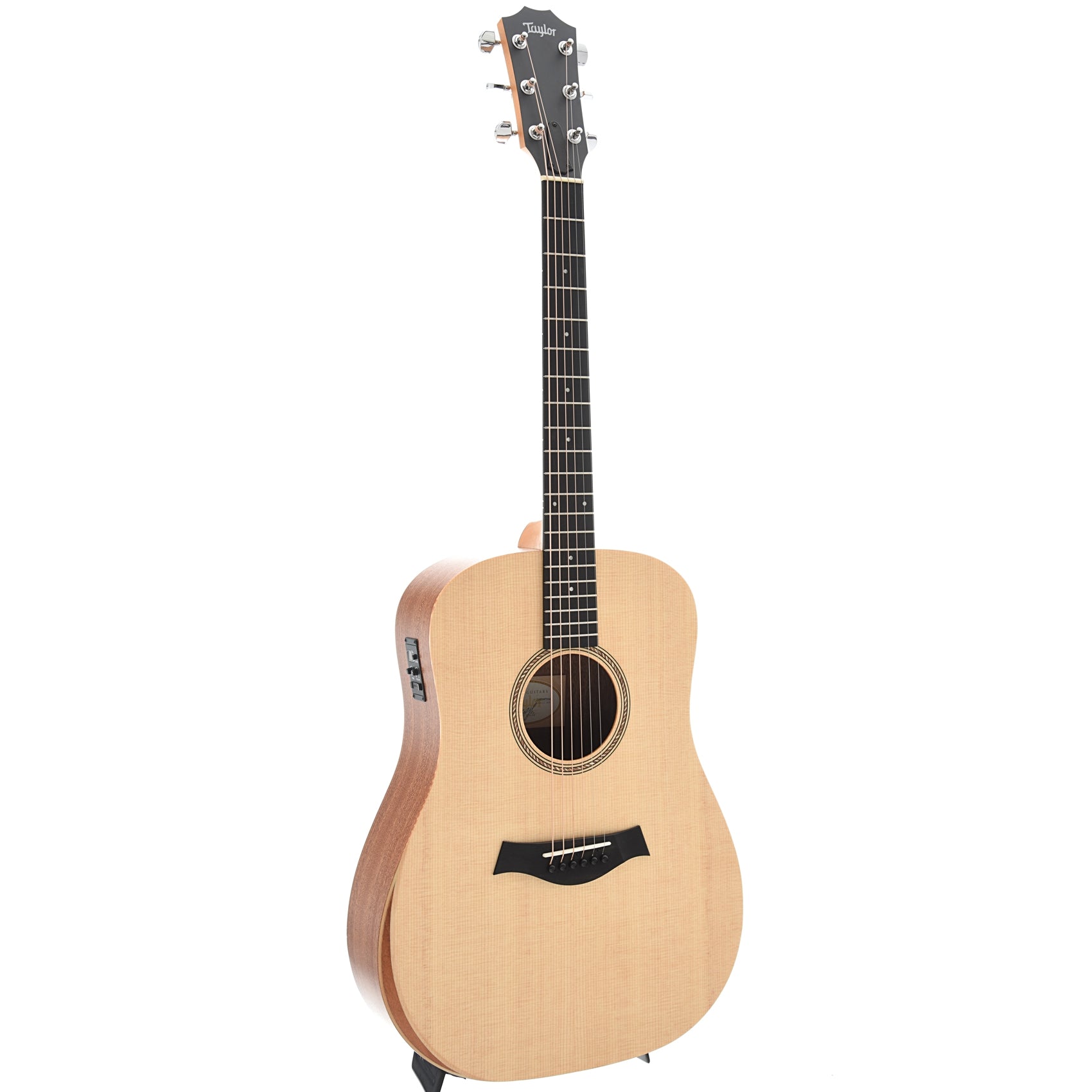 Full Front and Side of Taylor Academy 10e Acoustic Guitar
