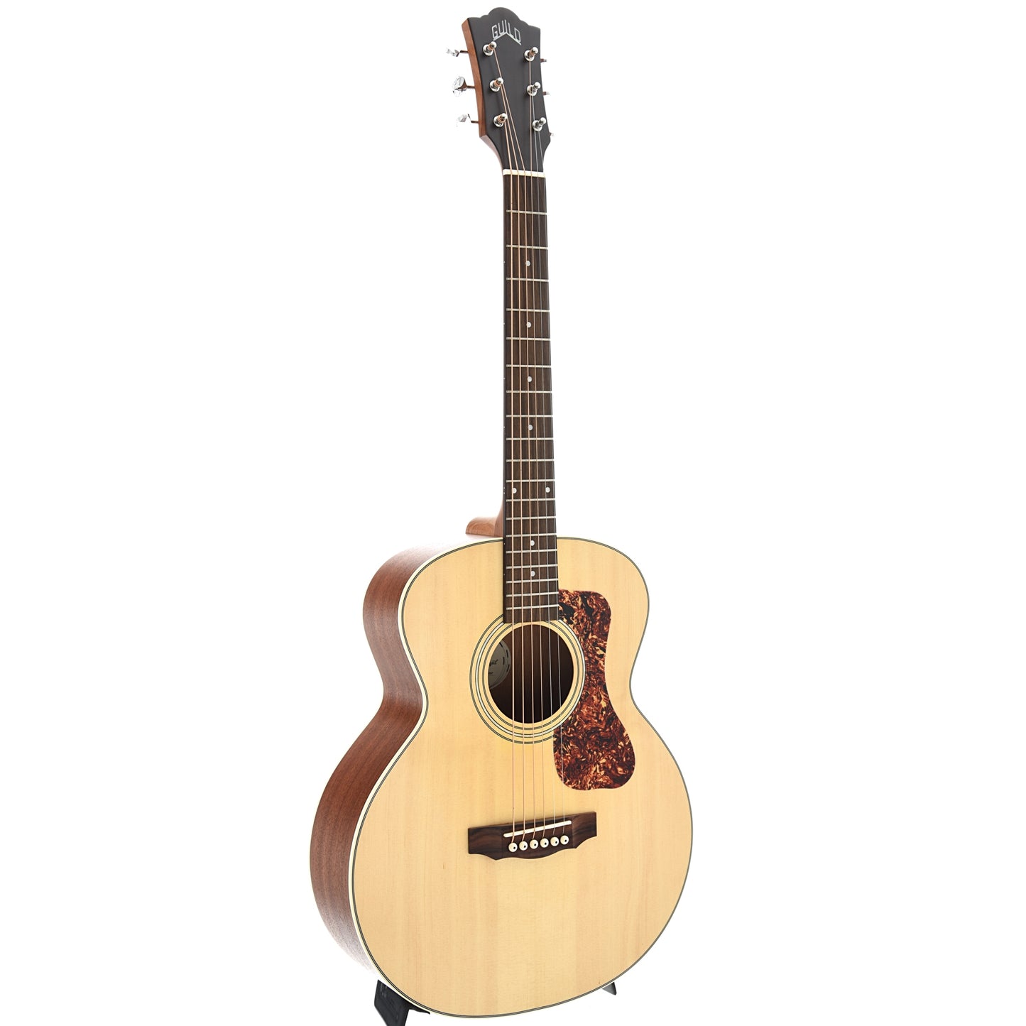 Full front and side of Guild Jumbo Junior Acoustic