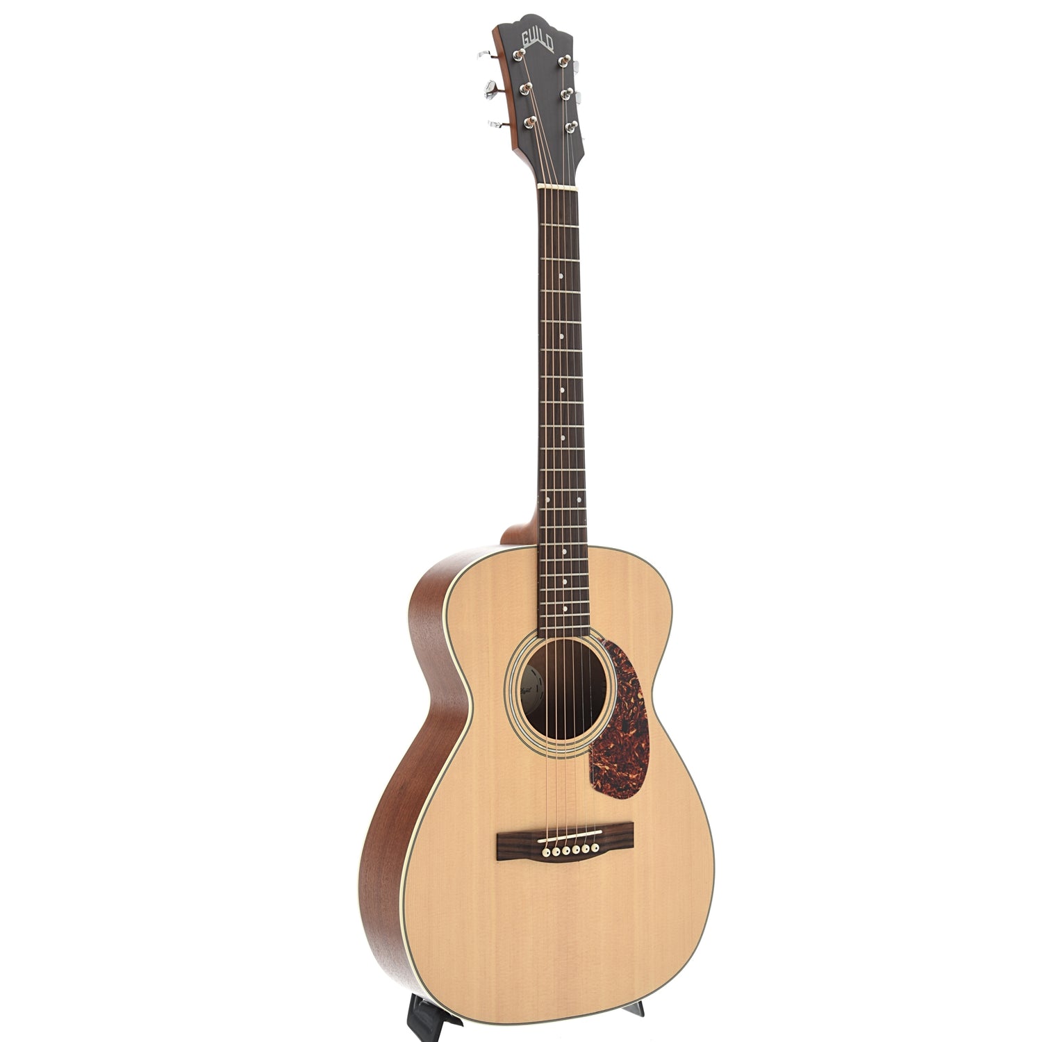 Full front and side of Guild Archback M-240E Acoustic 