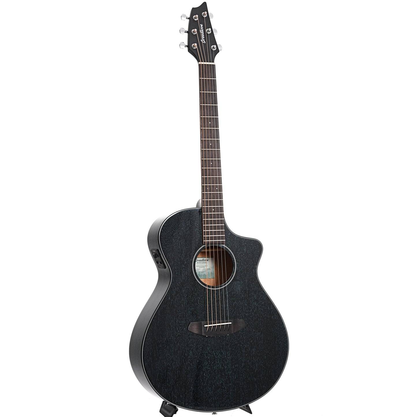 Image 11 of Breedlove Rainforest S Concert Midnight Blue CE African Mahogany - African Mahogany Acoustic-Electric Guitar- SKU# BRF-CTMB : Product Type Flat-top Guitars : Elderly Instruments